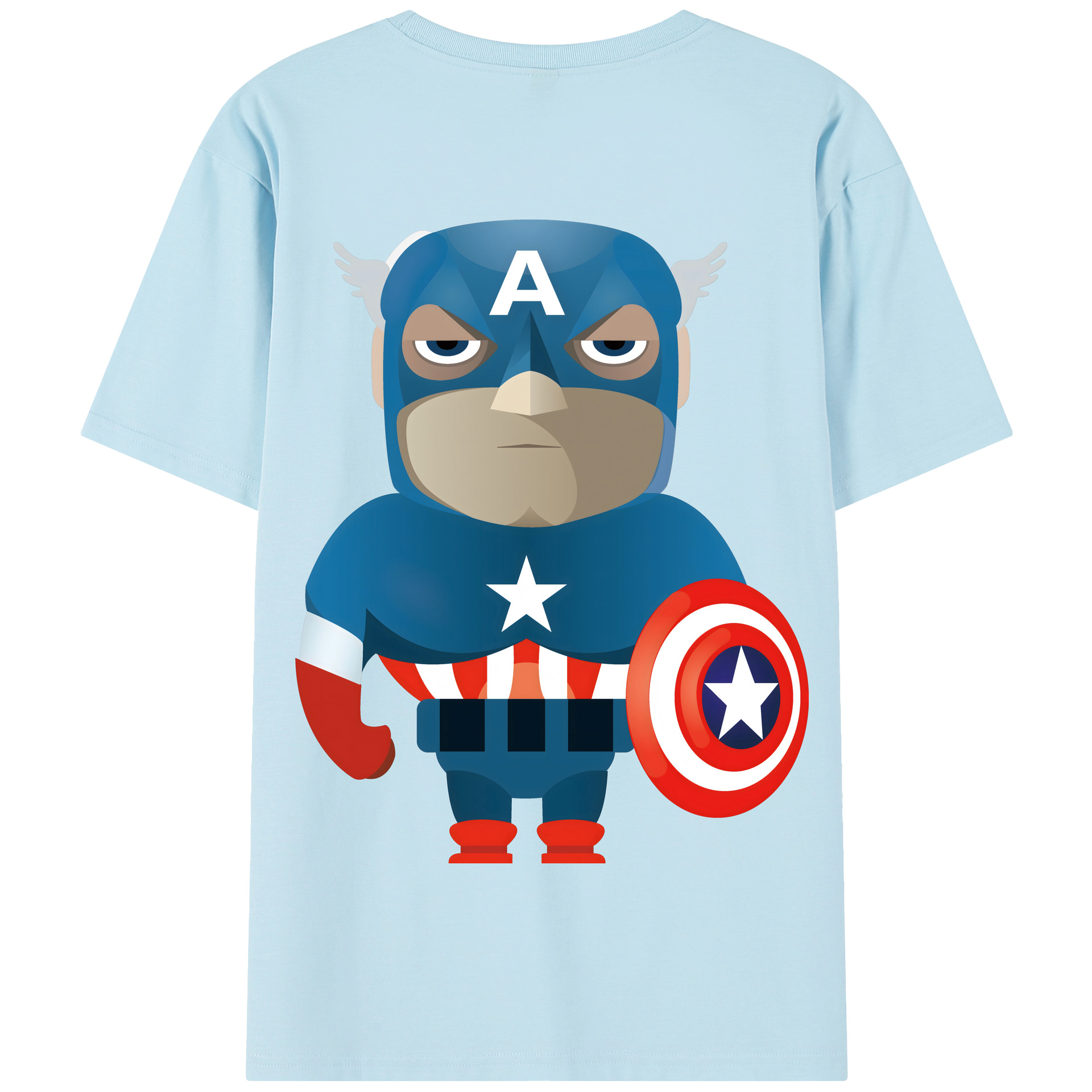 （画像用） アベンジャーズ The Avengers 綿100％半袖Tシャツ（背面プリント）